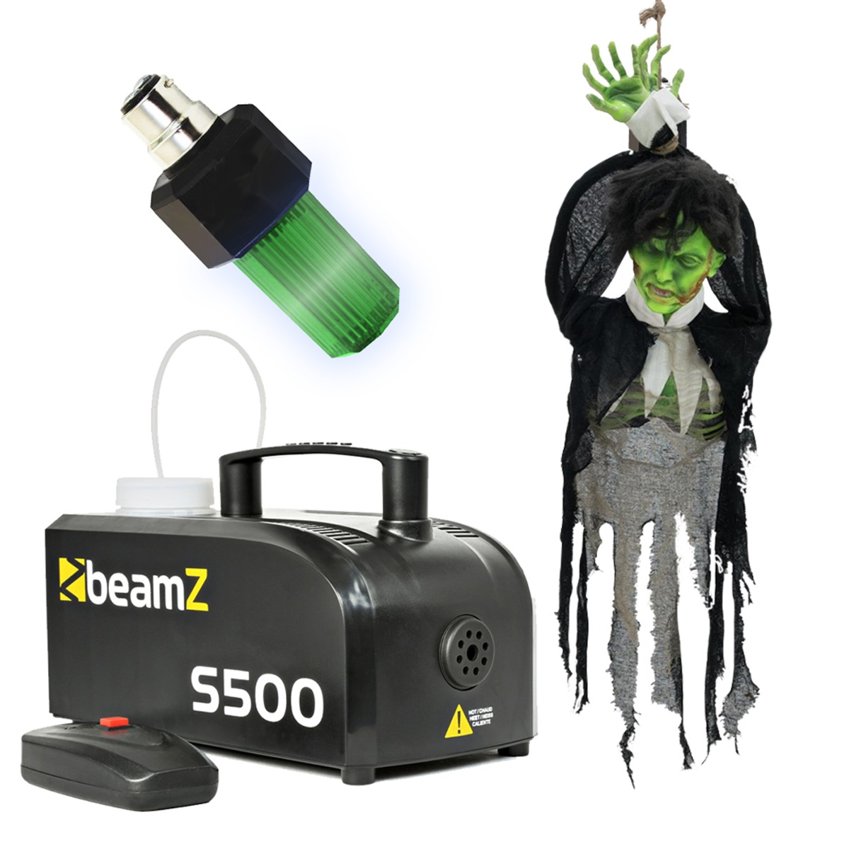 Halloween Smoke Machine & Hanging Zombie Package