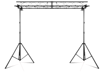 An LED lighting stands complete with two T-Bar lighting stands and 3m truss bridge.