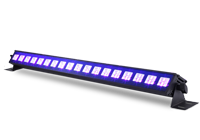 UV light bar with low profile enclosure and 18 UV LED blacklight lamps