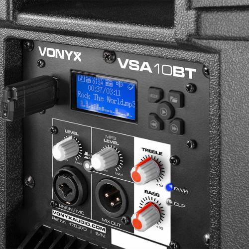 Vonyx VSABT Active PA Speaker with Multimedia Player and LCD Display