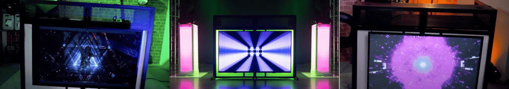 Vonyx DB6 Foldable DJ Booth with TV Mount