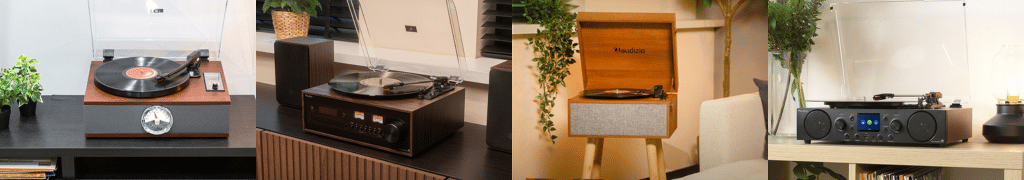 Record players with speakers