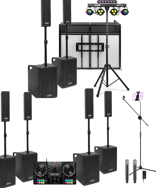 Vonyx VX1050BT Active Column Speaker System Packages