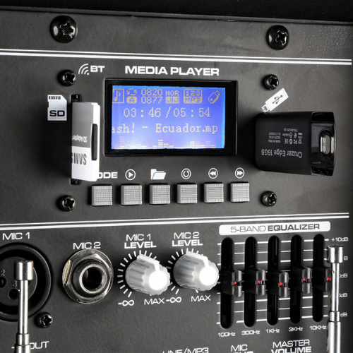 Vonyx SPJ-PA912 Portable PA System with Bluetooth & Media Player