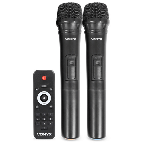 Vonyx SPJ-PA912 Portable PA System with Two Wireless Mics