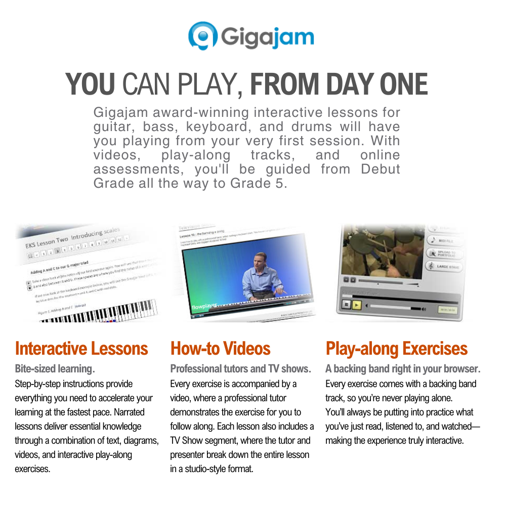 Gigajam Free Beginner Electric Guitar Lessons