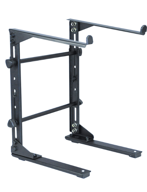 dj laptop stand keeps it ergonomic to use your laptop at a gig