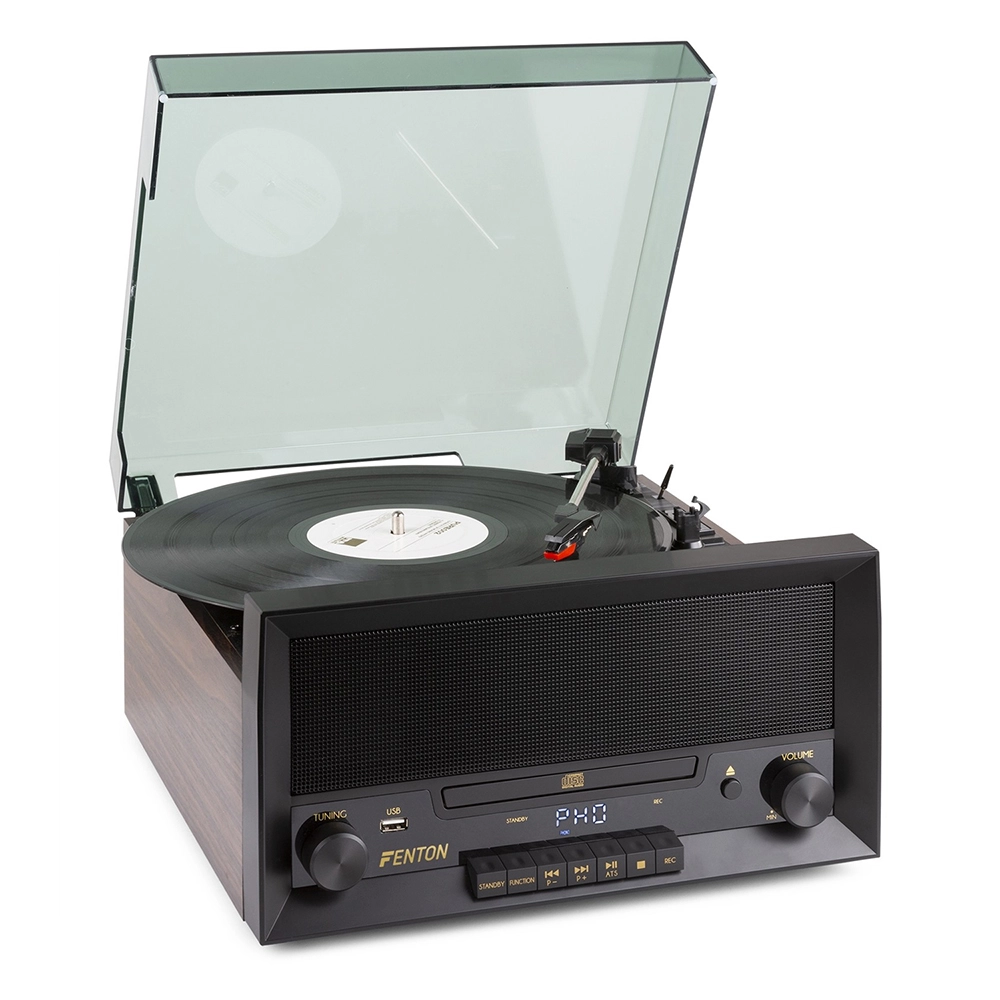 Retro Record Player with Bluetooth & CD - Fenton RP135W