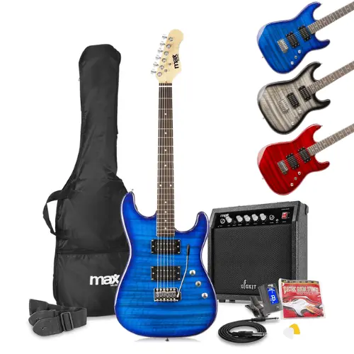 Max GigKit Quilt Top Beginner Electric Guitar