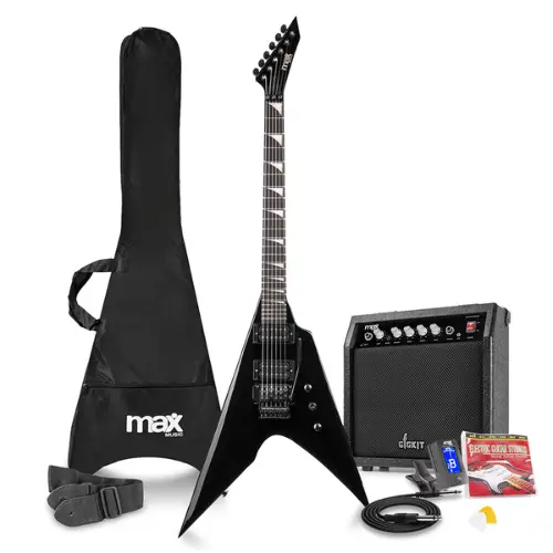 Max GigKit V Style Beginner Electric Guitar