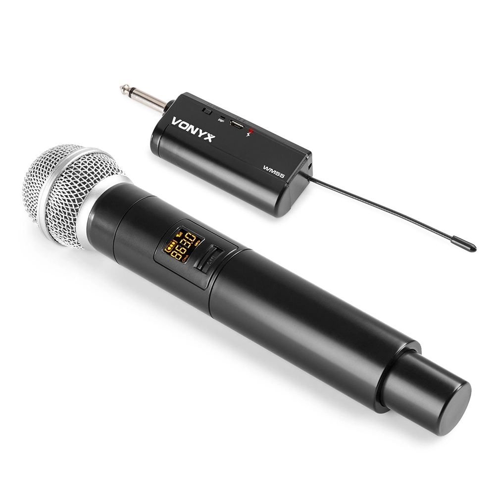 Handheld Wireless Microphone - Vonyx WM55 Plug & Play UHF System