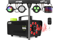A Max PartyBar 9 with stand and Fuzzix fog machine.