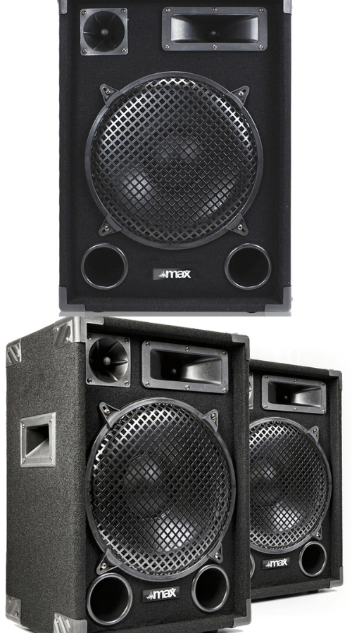 Max SP12 12" Passive PA Speakers Pair