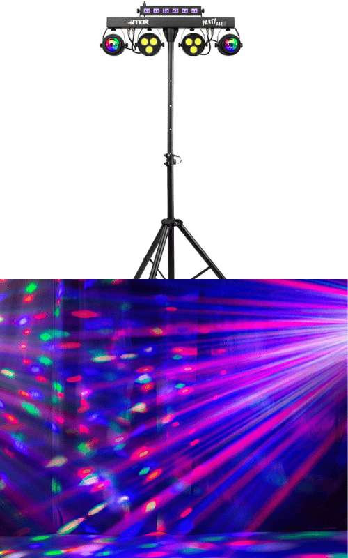 MAX PartyBar10 Disco Party Light Bar with Stand