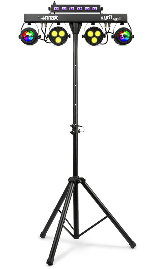 MAX PartyBar10 DJ Lights with Stand Package