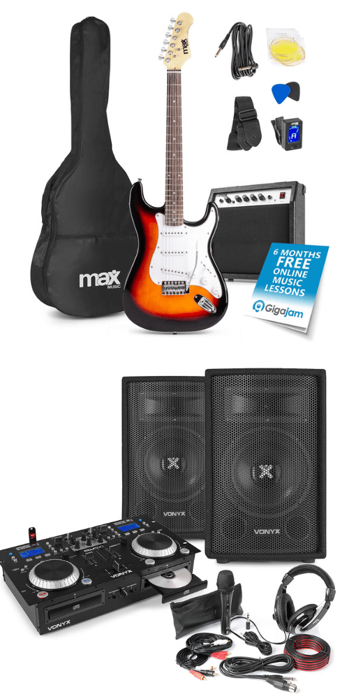 Electric guitar set and DJ starter kit