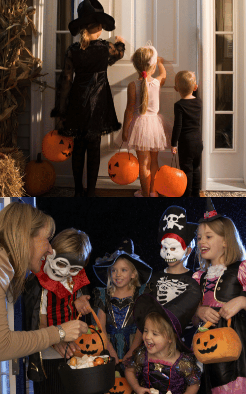 Halloween trick or treaters