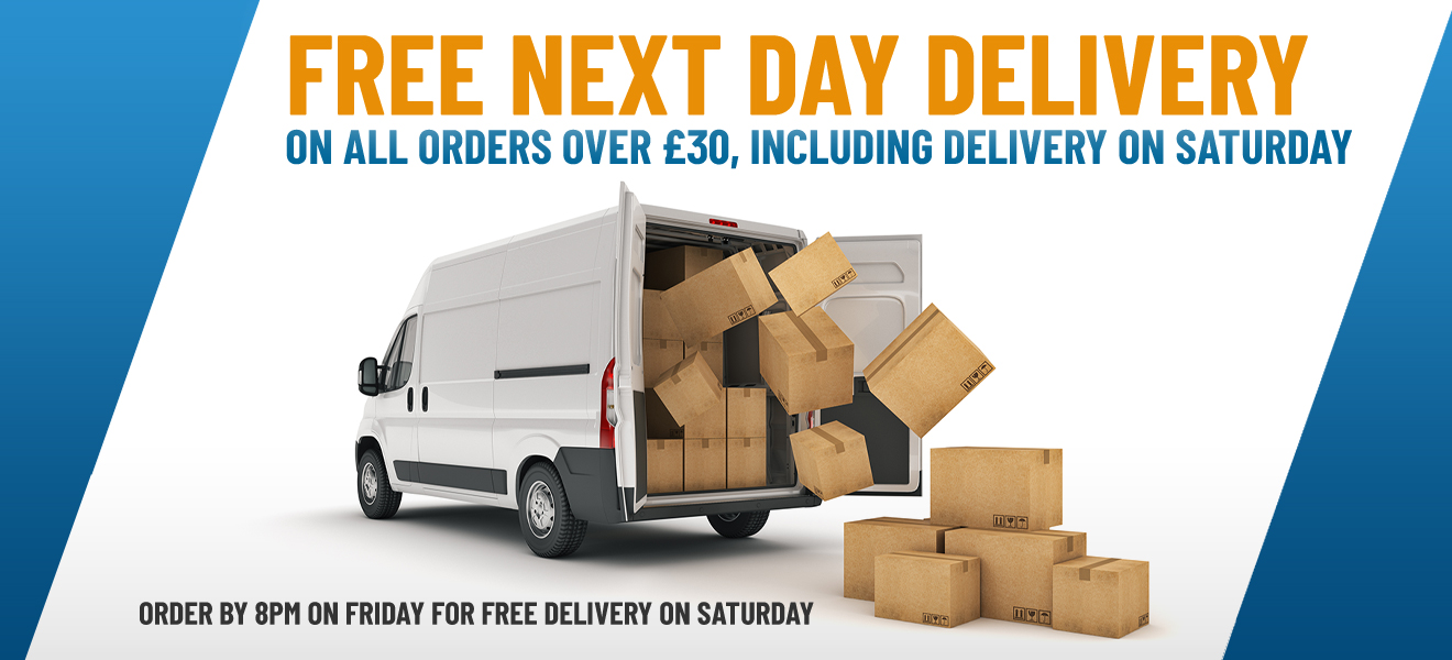 Free delivery over £30 including Saturday