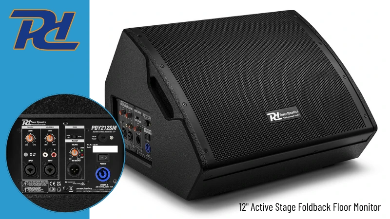 A Guide to Stage Monitor Speakers - PDY212SM Active 12" Stage Monitor Foldback Speaker    